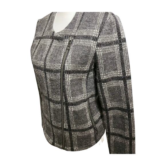 Joie plaid wool jacket M winter jacket workwear office business casual office - Picture 7 of 11